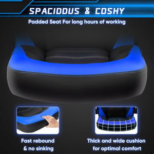 Ergonomic Office Computer Home Gaming Desk Chair Adjustable PU Leather Racing Chair Flip - up Armrest For Christmas Furniture