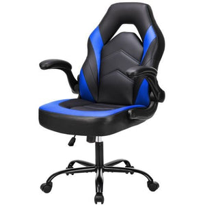 Ergonomic Office Computer Home Gaming Desk Chair Adjustable PU Leather Racing Chair Flip - up Armrest For Christmas Furniture