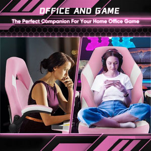 Ergonomic Office Computer Home Gaming Desk Chair Adjustable PU Leather Racing Chair Flip - up Armrest For Christmas Furniture