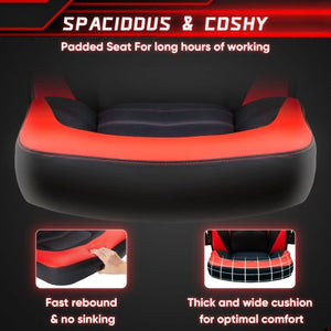 Ergonomic Office Computer Home Gaming Desk Chair Adjustable PU Leather Racing Chair Flip - up Armrest For Christmas Furniture