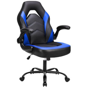 Ergonomic Office Computer Home Gaming Desk Chair Adjustable PU Leather Racing Chair Flip - up Armrest For Christmas Furniture