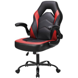 Ergonomic Office Computer Home Gaming Desk Chair Adjustable PU Leather Racing Chair Flip - up Armrest For Christmas Furniture