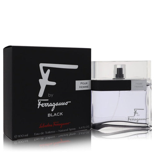 F Black by Salvatore Ferragamo Eau De Toilette Spray 3.4 oz (Men) - Asmota