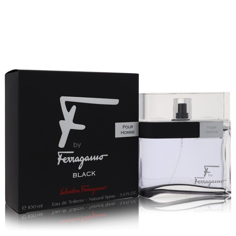 F Black by Salvatore Ferragamo Eau De Toilette Spray 3.4 oz (Men) - Asmota