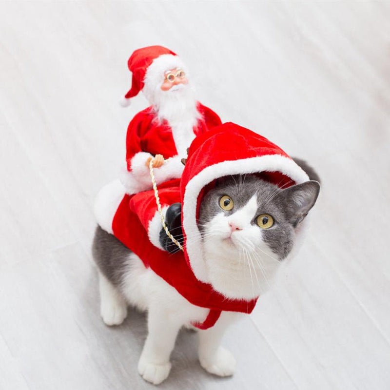 Fashion Christmas Clothes Green Elf Pet Dog Christmas Costume - Asmota