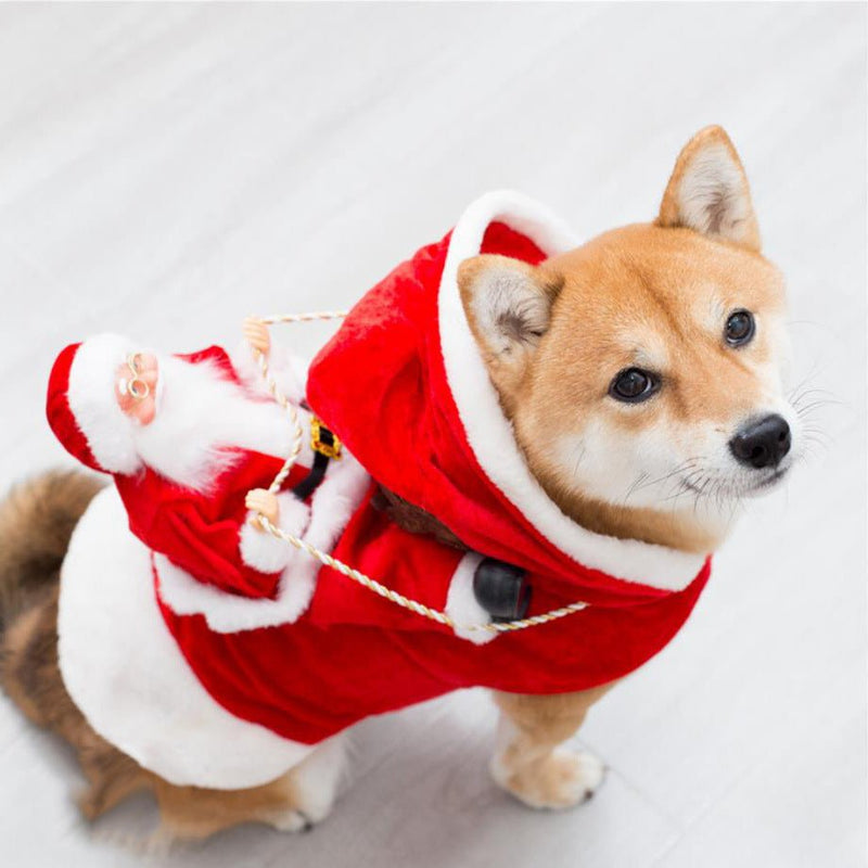 Fashion Christmas Clothes Green Elf Pet Dog Christmas Costume - Asmota