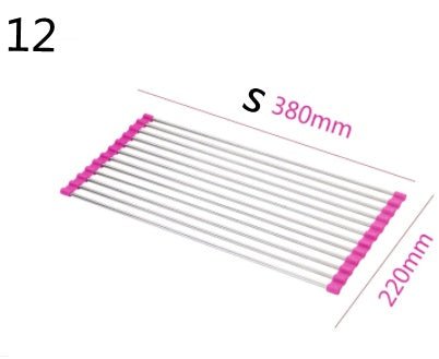 Folding Kitchen Drain Sink Rack Stainless Steel - Asmota