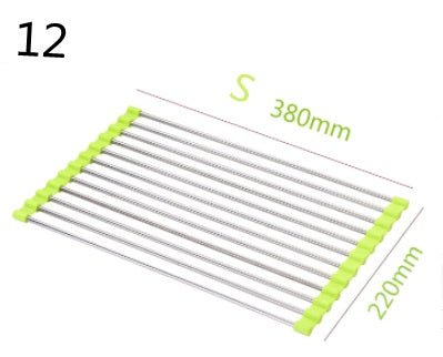Folding Kitchen Drain Sink Rack Stainless Steel - Asmota