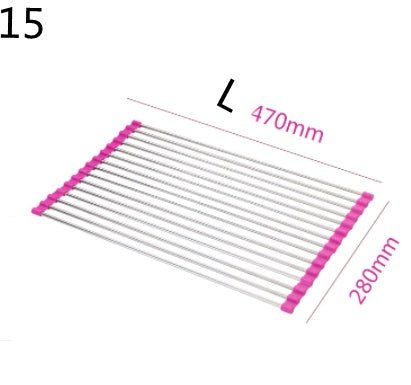 Folding Kitchen Drain Sink Rack Stainless Steel - Asmota