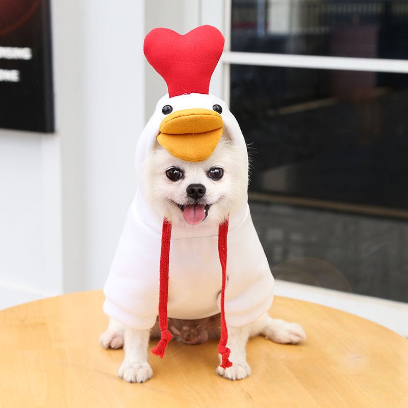 Fruit Dog Clothes Two - legged Hooded Outfits Green Fleece Clothing Autumn Winter Hoodies - Asmota