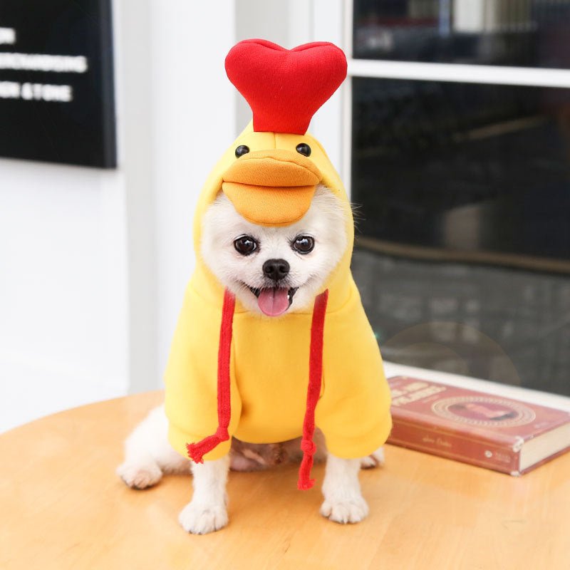 Fruit Dog Clothes Two - legged Hooded Outfits Green Fleece Clothing Autumn Winter Hoodies - Asmota