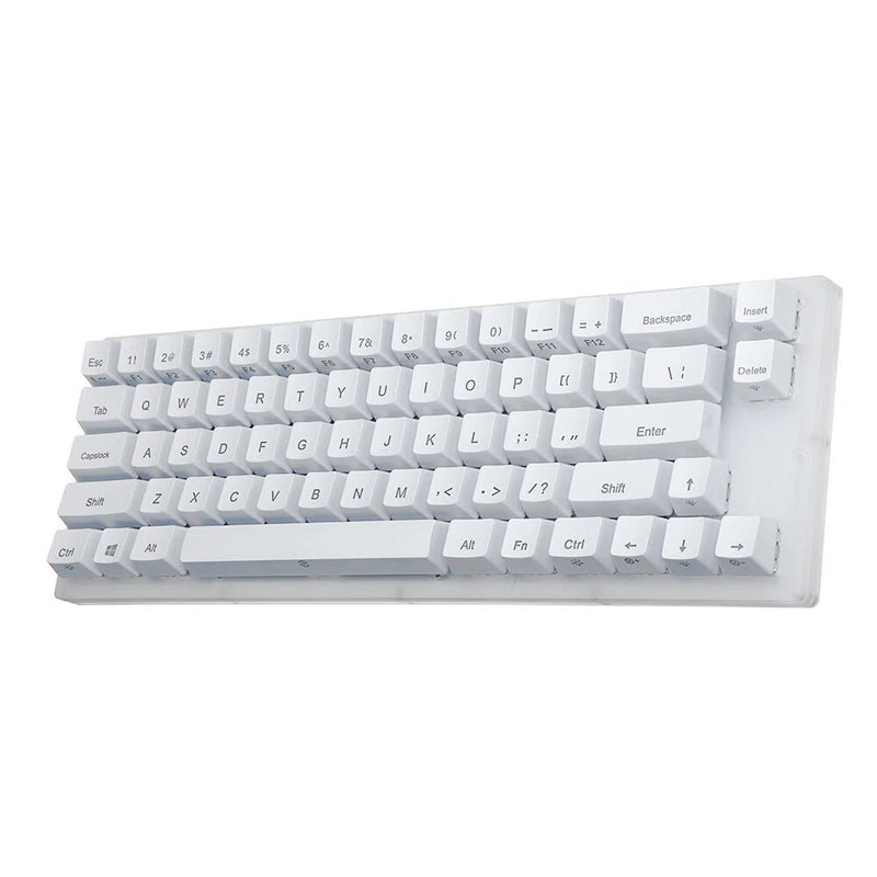 GamaKay K66 Mechanical Keyboard 66 Keys Gateron Switch Hot Swappable Tyce - C Wired RGB Backlit Gaming Keyboard with Crystalline Base for PC Laptop - Asmota