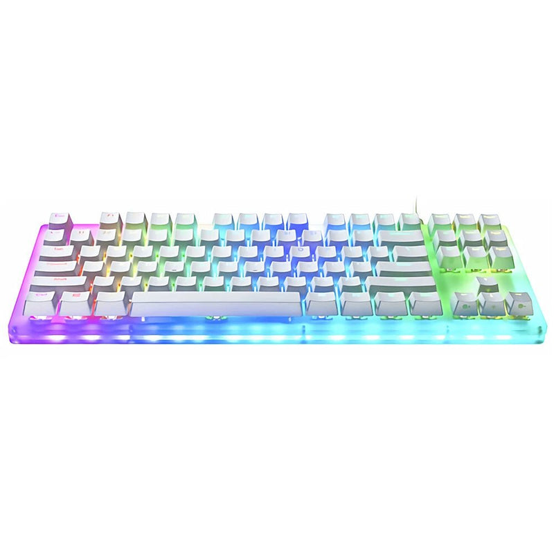 GAMAKAY K87 Mechanical Keyboard 87 Keys Hot Swappable Type - C Wired USB 3.1 NKRO Translucent Glass Base Gateron Switch ABS Two - color Keycap RGB Gaming Keyboard - Asmota