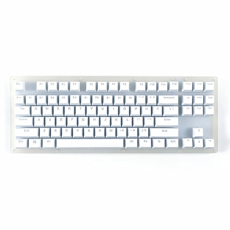 GAMAKAY K87 Mechanical Keyboard 87 Keys Hot Swappable Type - C Wired USB 3.1 NKRO Translucent Glass Base Gateron Switch ABS Two - color Keycap RGB Gaming Keyboard - Asmota