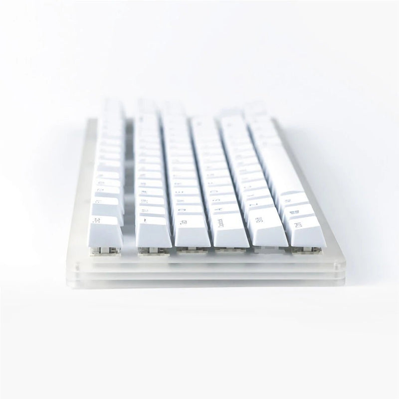 GAMAKAY K87 Mechanical Keyboard 87 Keys Hot Swappable Type - C Wired USB 3.1 NKRO Translucent Glass Base Gateron Switch ABS Two - color Keycap RGB Gaming Keyboard - Asmota