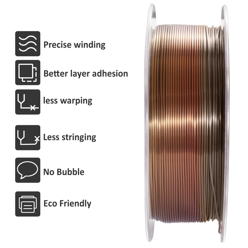 GEEETECH 10Kg 3d Silk PLA Filament 1.75mm Spool Wire For 3D Printer Material,Safety, Vacuum packaging - Asmota