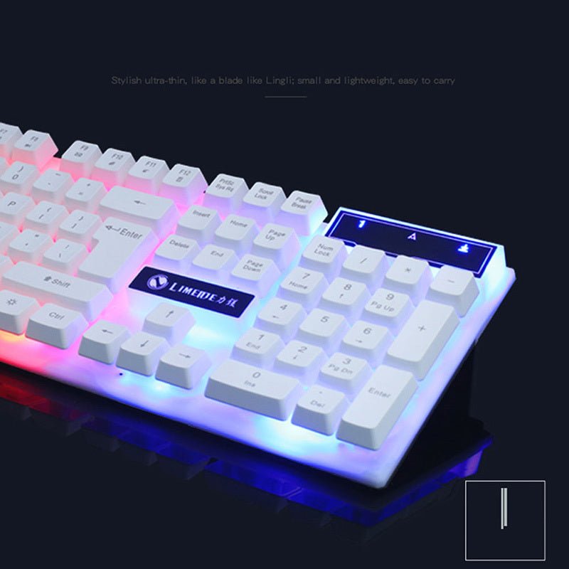 GTX300 Gaming CF LOL Gaming Keyboard Mouse Glowing Set - Asmota