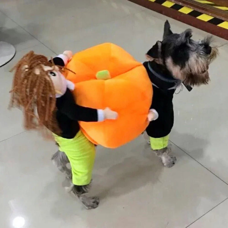 Halloween Funny Pet Clothes Cat Pet Pumpkin Costume Special Party Roll Play Waistcoat Suit Dog Cute Carrier Pumpkin Clothing - Asmota