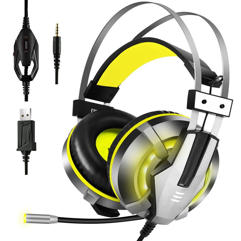 Head - mounted illuminated gaming headset - Asmota