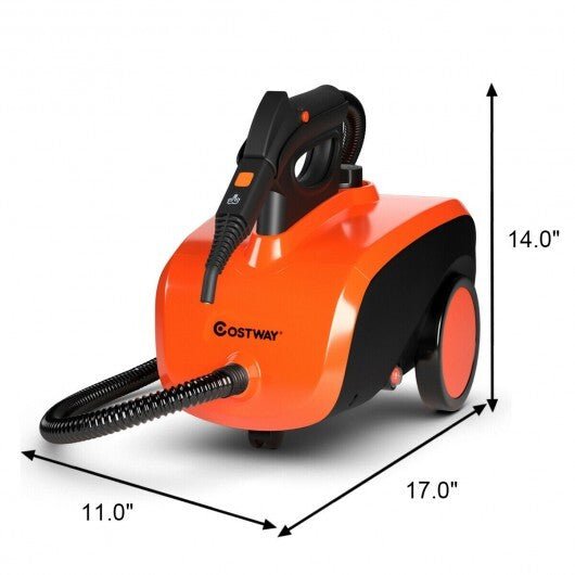 Heavy Duty Household Multipurpose Steam Cleaner with 18 Accessories - Color: Orange - Asmota