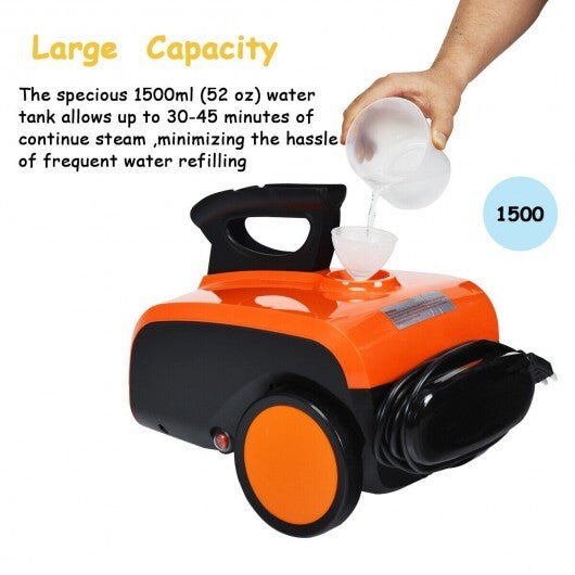 Heavy Duty Household Multipurpose Steam Cleaner with 18 Accessories - Color: Orange - Asmota