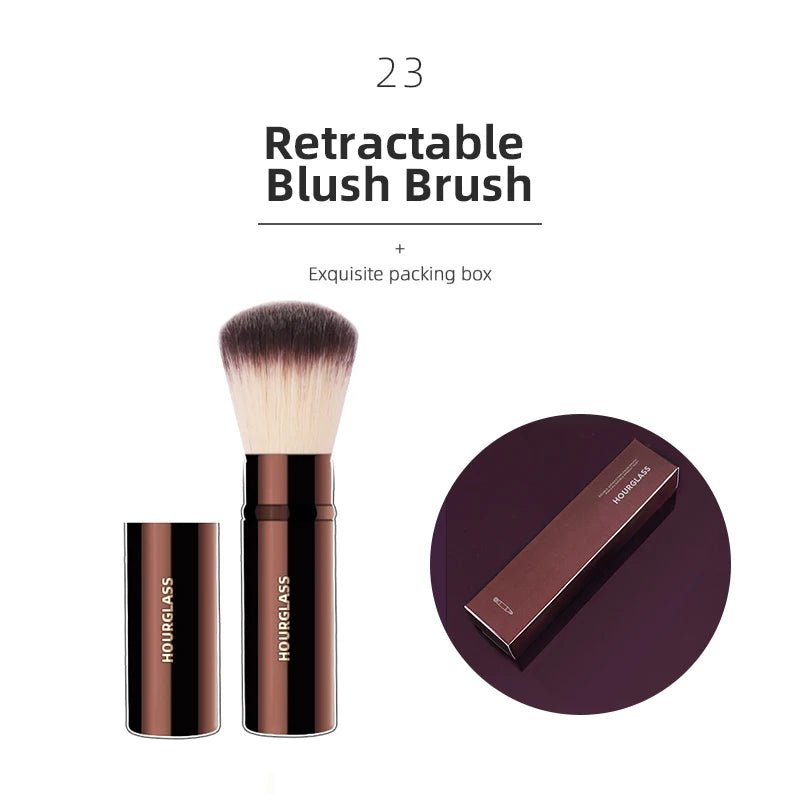 Hourglass Makeup Brushes Powder Foundation Concealer Blusher Bronzer Eye Shadow Eyebrow Eyeliner Sculpting Brush - Asmota