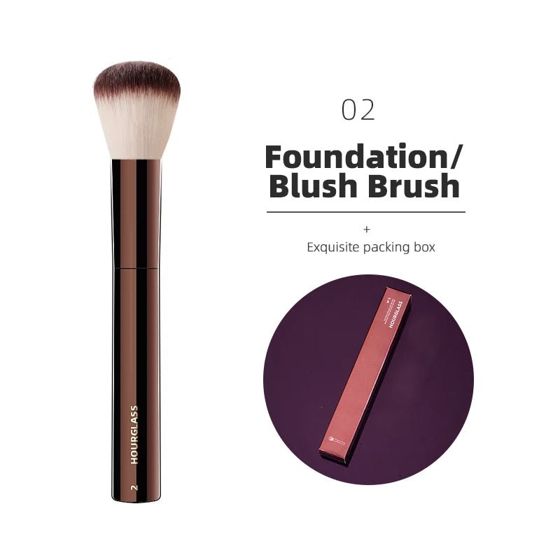 Hourglass Makeup Brushes Powder Foundation Concealer Blusher Bronzer Eye Shadow Eyebrow Eyeliner Sculpting Brush - Asmota