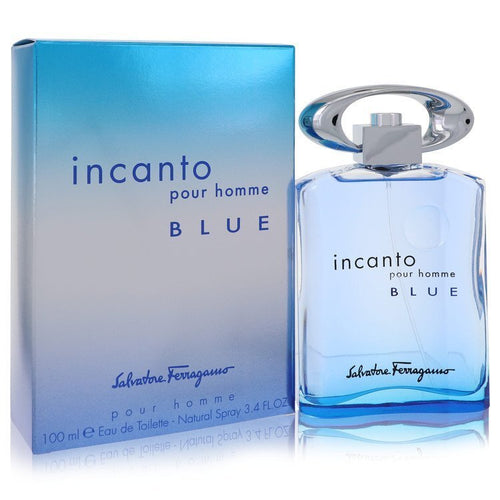 Incanto Blue by Salvatore Ferragamo Eau De Toilette Spray 3.4 oz (Men) - Asmota