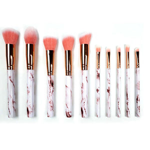 La Canica 10 In 1 Makeup Brush Set With Travel Friendly Container