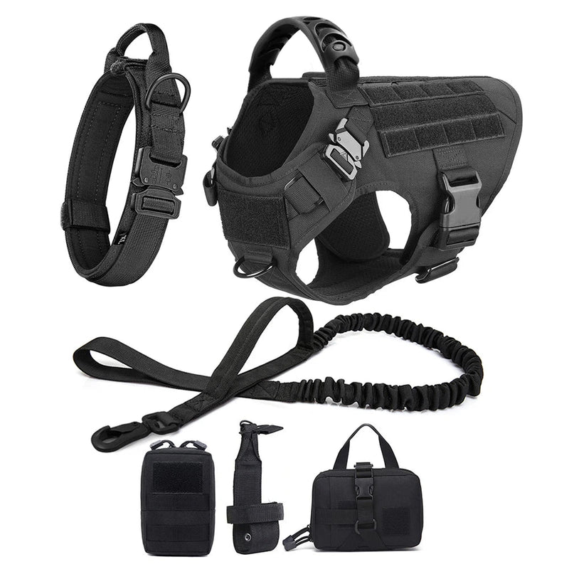 Large Dog Harness And Leash Set Pet German Shepherd Malinois Training Walking Vest Dog Harness And Collar For Medium Large Dogs - Asmota