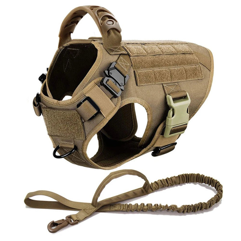 Large Dog Harness And Leash Set Pet German Shepherd Malinois Training Walking Vest Dog Harness And Collar For Medium Large Dogs - Asmota
