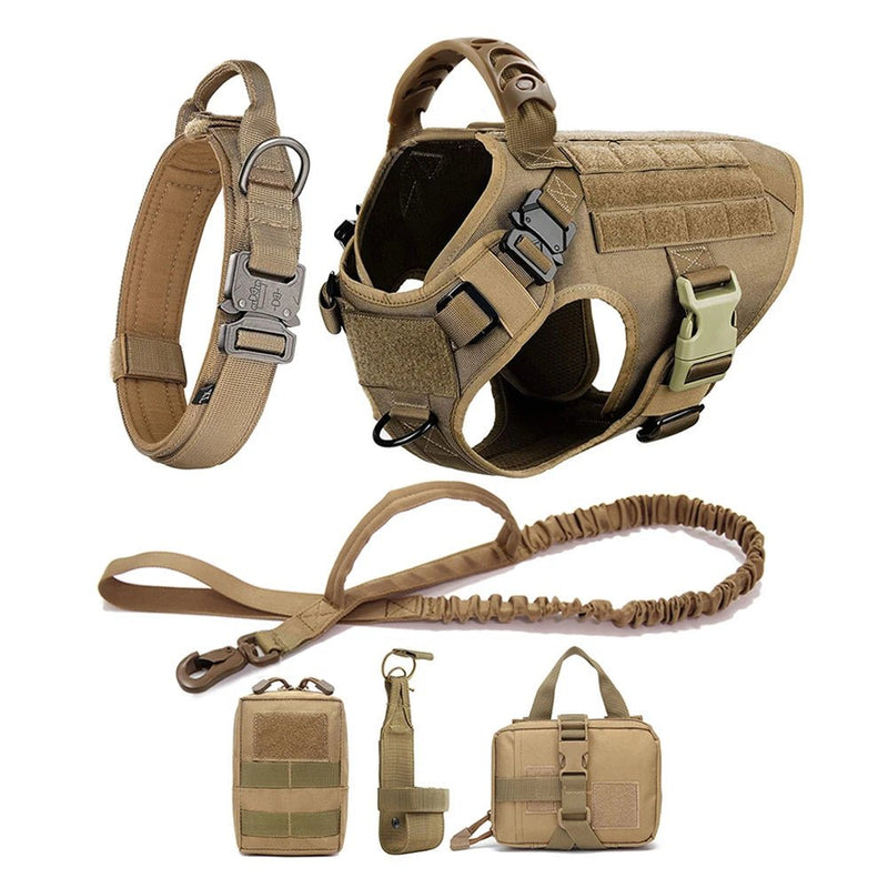 Large Dog Harness And Leash Set Pet German Shepherd Malinois Training Walking Vest Dog Harness And Collar For Medium Large Dogs - Asmota