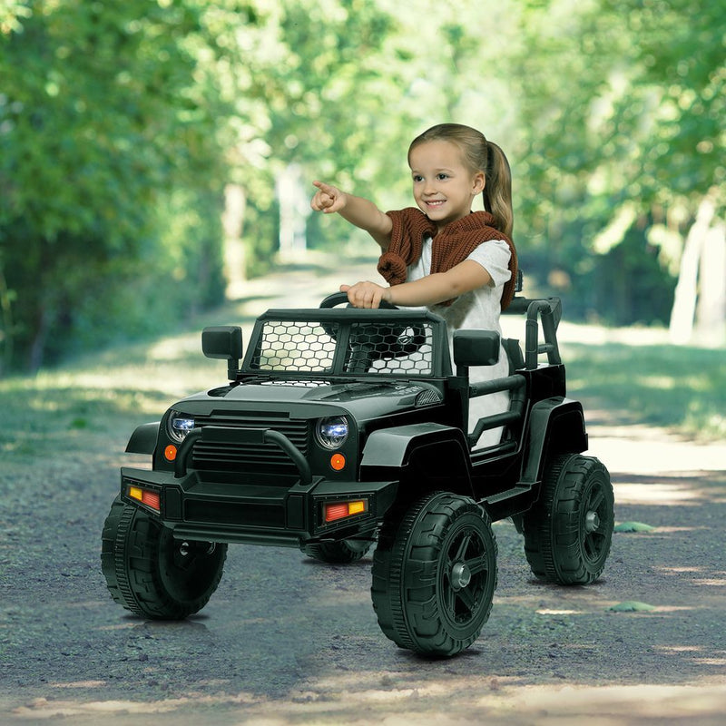 LEADZM Dual Drive 12V 4.5A.h with 2.4G Remote Control Jeep Black - Asmota