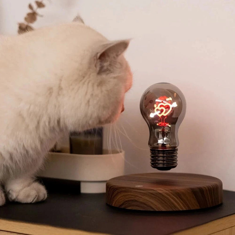 Magnetic Levitation Light Bulb Creative Personality Atmosphere Night Light Bedroom Study Desktop Technology Ornaments Valentine'S Day Gift - Asmota