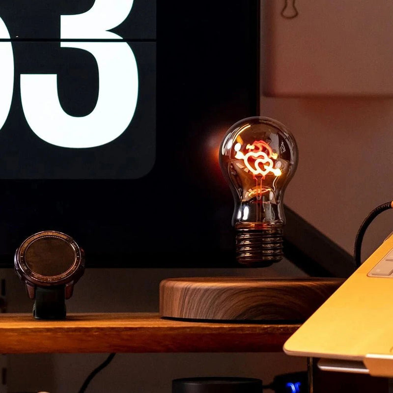 Magnetic Levitation Light Bulb Creative Personality Atmosphere Night Light Bedroom Study Desktop Technology Ornaments Valentine'S Day Gift - Asmota