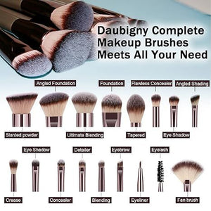 Makeup Brushes, Complete Premium Synthetic Makeup Brush Set with Professional Foundation Brushes Powder Concealers Eye shadows Blush Makeup Brush for Perfect Makeup (Champagne Gold)
