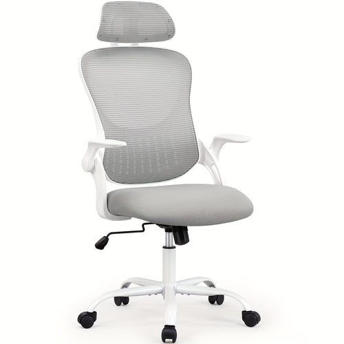 Mesh Ergonomic Office Computer Desk Chair Flip - up Arms Adjustable Headrests Comfortable Lumbar Support For Home Office