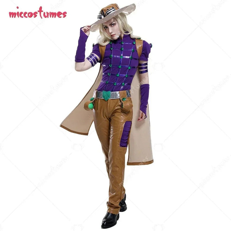 Miccostumes 24Hours Shipping Spin Master Gyro Zeppli Cosplay Costume Full Set with Hat and Cloak for Halloween cosplay costume - Asmota