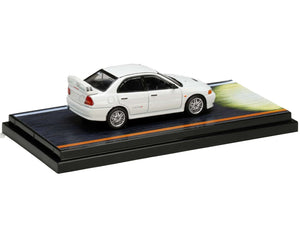 Mitsubishi Lancer RS Evolution IV RHD (Right Hand Drive) White "Monstar" with Seiji Iwaki Driver Figure "Initial D" (1995 - 2013) Manga 1/64 Diecast Model Car by Hobby Japan