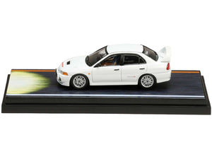 Mitsubishi Lancer RS Evolution IV RHD (Right Hand Drive) White "Monstar" with Seiji Iwaki Driver Figure "Initial D" (1995 - 2013) Manga 1/64 Diecast Model Car by Hobby Japan