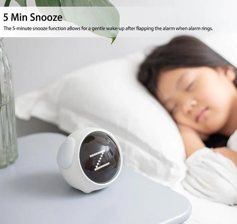 Multifunctional Electronic Alarm Clock Kids Alarm Clock with Night Light Wake up Mood Alarm Clock with Dual Alarm Setting Adjustable Brightness Sleep Trainer - Asmota
