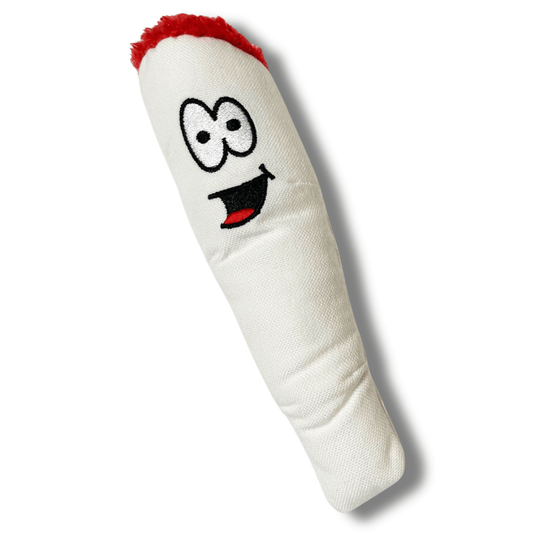 My Name is Jay, Cute Stuffed Parody Joint Dog Toy, Funny Squeaky Weed Toy, Cool Plush Novelty 420 Gift for Pets & Their Owners, Sized for Puppies & Small, Medium & Large Breeds, Fetch & a Photo Prop
