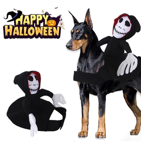 NEW Funny Pet Halloween Costume Halloween Pet Decoration Dress Up Pet Cosplay Costume Halloween Pet Clothes Spider Pumpkin Vest - Asmota