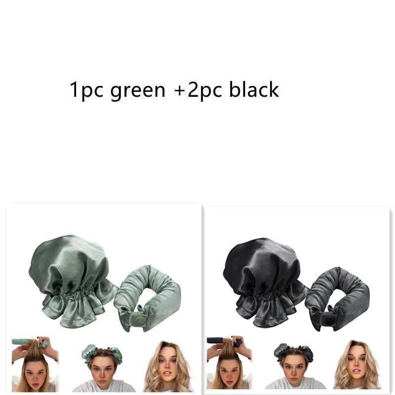 New Heatless Curl Stick With Cloth Cover Cute Ball Head Hair Curler Headband Hair Rollers Wave Form Curling Rod Hair Style Tools Gadgets - Asmota