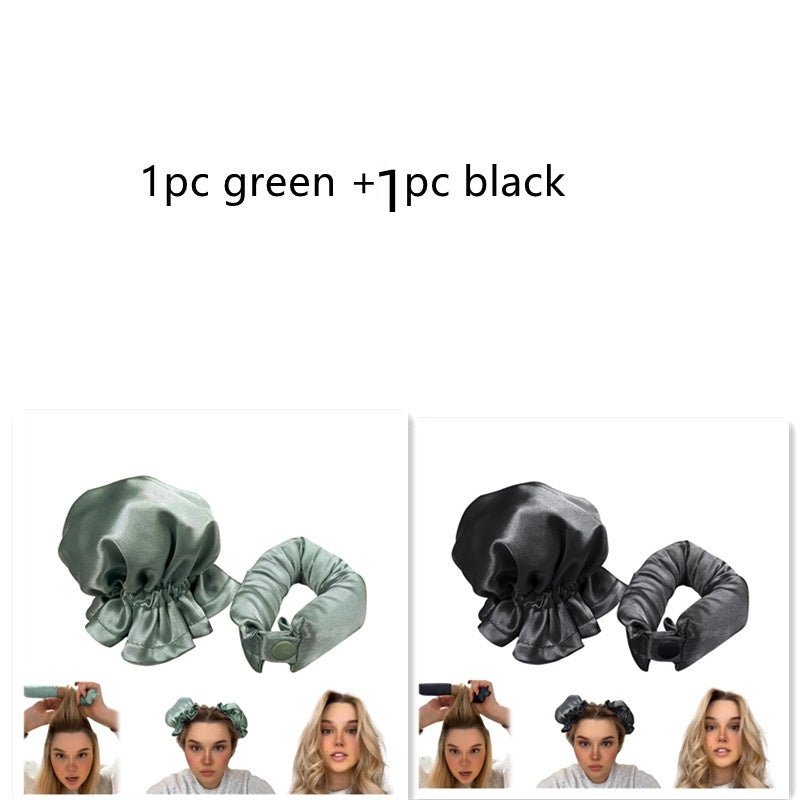 New Heatless Curl Stick With Cloth Cover Cute Ball Head Hair Curler Headband Hair Rollers Wave Form Curling Rod Hair Style Tools Gadgets - Asmota