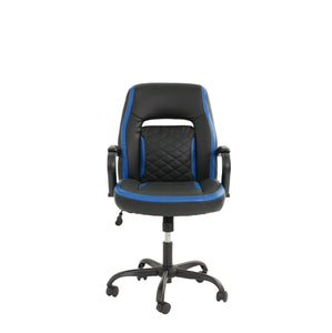OFFICE CHAIR in Black Faux Leather
