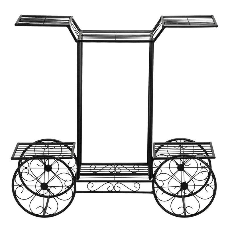 Paint Car Shape 6 Plant Stand Black - Asmota