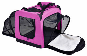 Pet Life 'Hounda Accordion' Metal Framed Soft - Folding Collapsible Dual - Sided Expandable Pet Dog Crate