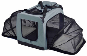 Pet Life 'Hounda Accordion' Metal Framed Soft - Folding Collapsible Dual - Sided Expandable Pet Dog Crate