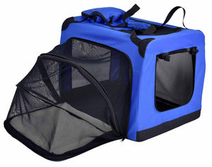 Pet Life 'Hounda Accordion' Metal Framed Soft - Folding Collapsible Dual - Sided Expandable Pet Dog Crate